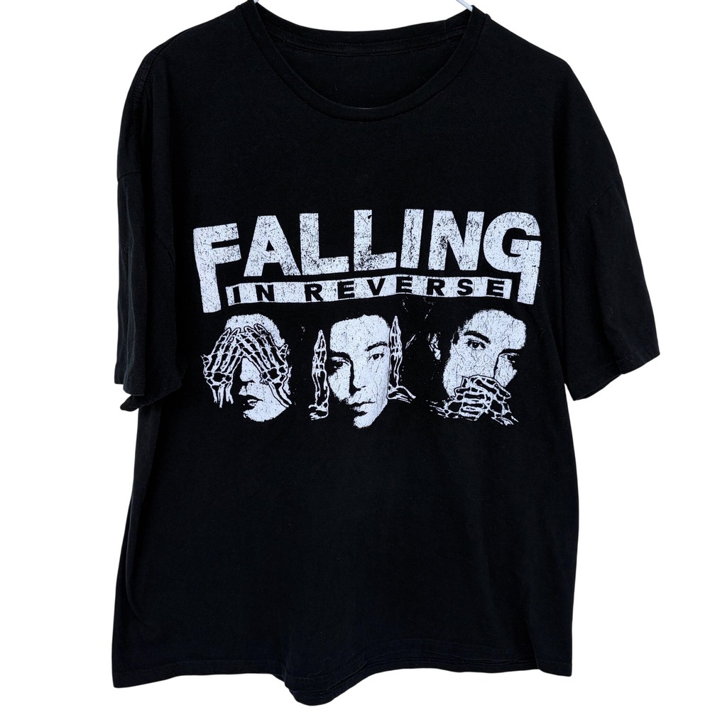 Falling In Reverse‎ 2024 Tour T Shirt Mens XL Black Concert Tee Metal Rock Emo